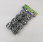 Bola de alambre de acero 8PCS tarjeta de pedido opp