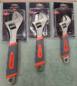 10"Adjustable Wrenches with rubberized/anti-slip handle